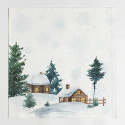 Набор новогодних салфеток Этель Forest animals, 40х40см - 4 шт, хлопок, саржа  фото 5