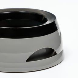 Миска-непроливайка для животных, 19×8 см, с дополнительной вставкой от расплёскивания, пластик, серая