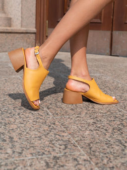 Босоножки 4013.23663bе.Тыква лион+коричневый