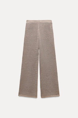 WIDE-LEG KNIT TROUSERS - Zara фото 5