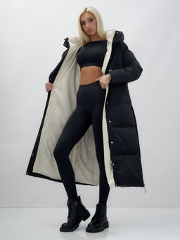 Пальто зимнее MTFORCE 9625Ch женское черное утеплитель 270 г/м²  фото 14