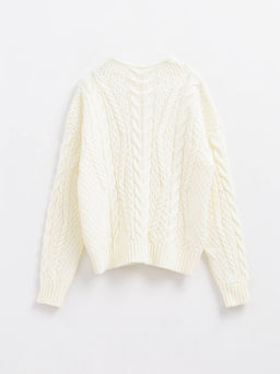 CONTE LDK 238 Фактурный джемпер крупной вязки ecru - Conte elegant фото 5