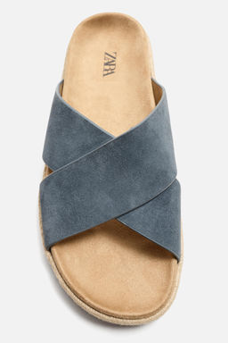 CROSSOVER LEATHER SANDALS - Zara фото 3