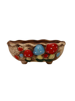 Декоративный горшок для цветов «Грибы», 15×11×6 см, керамический, Greengo