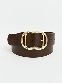 Deri G?r?n?ml? Kad?n Kemer