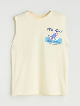 Bisiklet Yaka New York Bask?l? Erkek ?ocuk Atlet