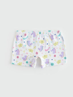 Bask?l? Pamuklu K?z ?ocuk Boxer - Waikiki фото 2