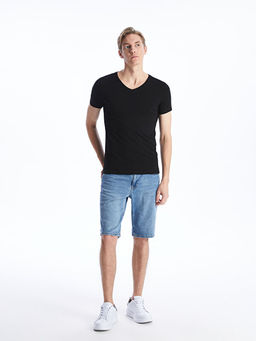 V Yaka K?sa Kollu Erkek Atlet - Waikiki фото 2