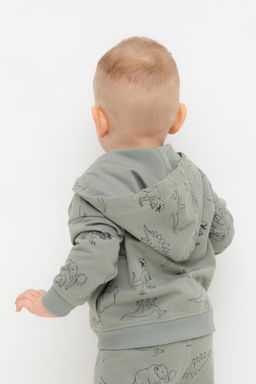 Crockid _ КР 302724/зеленый чай,динозавры к552 джемпер (толстовка) д/мал яс  фото 4