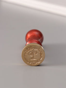 Печать для сургуча с пластиковой ручкой «Венок с буквой P», 2.5×2.5×6.3 см