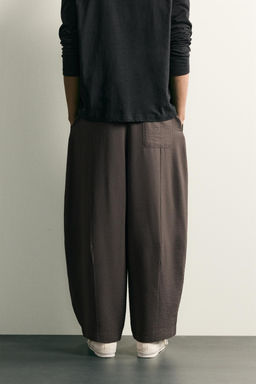 PANTAL?N FLUIDO BALLOON FIT / Gris - Zara фото 3