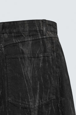 JORTS DENIM ESTAMPADO LAVADO / Negro - Zara фото 10