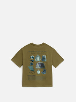 ACOOLA / Футболка детская для мальчиков Eclair хаки  фото 2