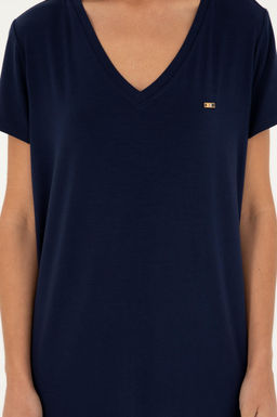 Kad_n Lacivert Basic Ti__rt Sepette S_rpriz _ndirim - U.s. polo assn фото 6