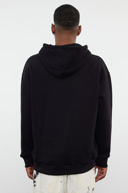 TRENDYOL MAN Mor Oversize/Genis Kesim Kapusonlu Ici Polar/S?cak Tutan Nak?sl? Sweatshirt TMNAW25SW00030 - Trendyolmilla фото 5