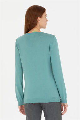 Женский мятный базовый свитер с v-образным вырезом Неожиданная скидка в корзине - U.s. polo assn фото 5