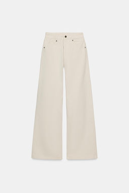 JEANS ZW COLLECTION WIDE LEG TIRO ALTO / Crudo - Zara фото 6