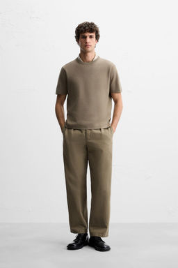 RELAXED FIT KNIT T-SHIRT - Zara фото 27