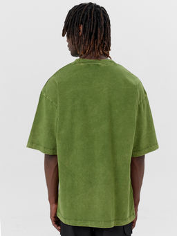 Футболка Mark Formelle мужская зеленый с обработкой и надписью хлопок  фото 2