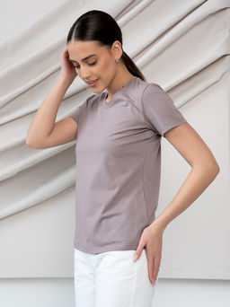 Футболка женская Grande, цв. Сиреневый - светлый