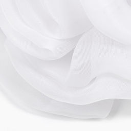 Бант для волос на резинке школьный, 13 см, белый, Кошечка Мари