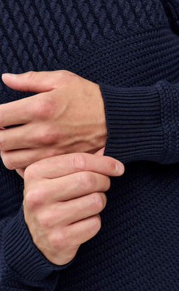 Пуловер F421-1557 d.blue - Fine joyce фото 7