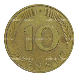 Монета 10 пфеннигов 1978 года F Германия