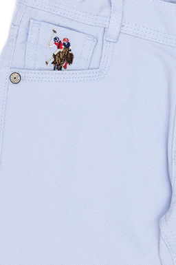 Голубые брюки из плотной ткани для мальчика - U.s. polo assn фото 4