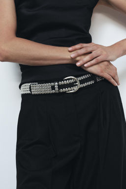 LEATHER BELT WITH MULTIPLE STUDS