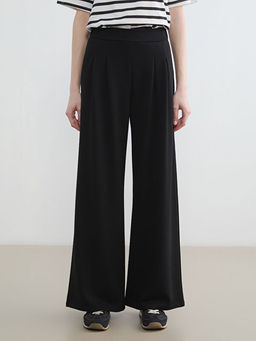 Standart Fit Kad?n Pileli Kuma? Pantolon