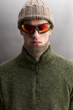 WOOL BLEND QUARTER-ZIP JUMPER - Zara фото 5