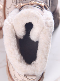 Ботинки EDART 307. PODYUM141 br. бежевый гучи коричневый/шерсть - Ed'art фото 15