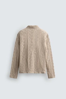 CROCHET TEXTURED OVERSHIRT - Zara фото 9