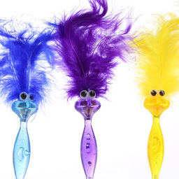 Цена за 12 шт. Ручка-прикол Calligrata «Утёнок с хохолком», синий стержень, шариковая, МИКС