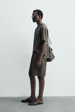BERMUDA JOGGER ESTRUCTURA / Verdoso - Zara фото 4