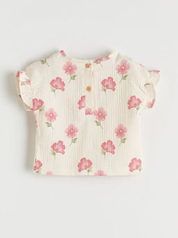 ?i?ekli K?z Bebek M?slin Bluz ve Pantolon