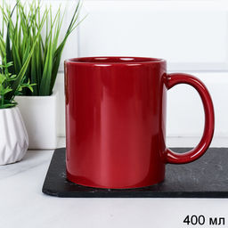 Кружка 400 мл SC-2 Бордовая 7 /уп 48/ ПРОМО АКЦИЯ