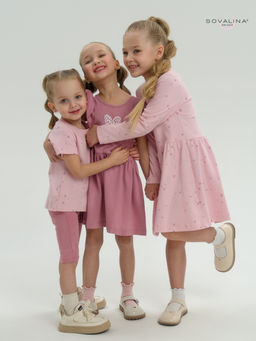 Костюм Актив лиловые сердечки-сухая роза - Sovalina фото 50