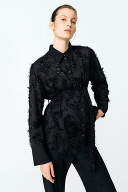 MAMA Blusa en tejido jacquard Before & After - H&m фото 3