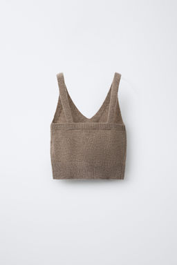 TOP TIRANTES CON LANA / Marr?n / Topo - Zara фото 2