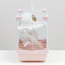 Клетка для грызунов укомплектованная, 23 х 19 х 28 см, розовая - Пижон фото 3