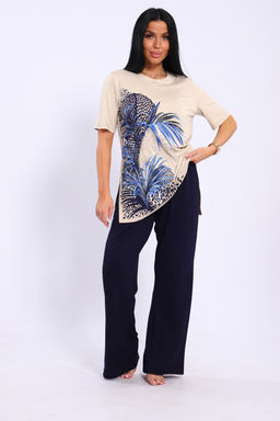 Костюм женский с брюками и футболкой из вискозы 394