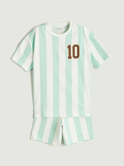 Bask?l? Erkek ?ocuk Ti??rt ve ?ort 2li