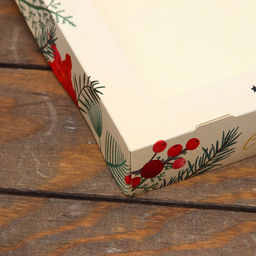 Цена за 20 шт. Коробка складная Праздник, 20 х 20 х 4 см с окном - UPAK LAND фото 3