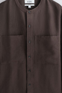 CAMISA OVERSIZE DE LINO CON CUELLO MAO - H&m фото 8