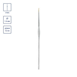 Для вязания Gamma MCH крючок сталь d 1.4 мм 12 см 12 шт в блистере №6 фото 3