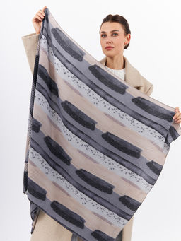 Большой, мягкий, тонкий и очень нежный двусторонний палантин с рисунком - Tantino фото 7