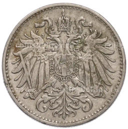 Монета 10 геллеров 1894 года Австрия