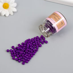 Бисер круглый 6/0 в бутылочке «Глубокий фиолетовый», 2×20 г, набор 2 шт.