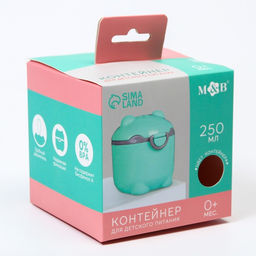 Контейнер для детского питания Мишка 1, 250 мл, розовый